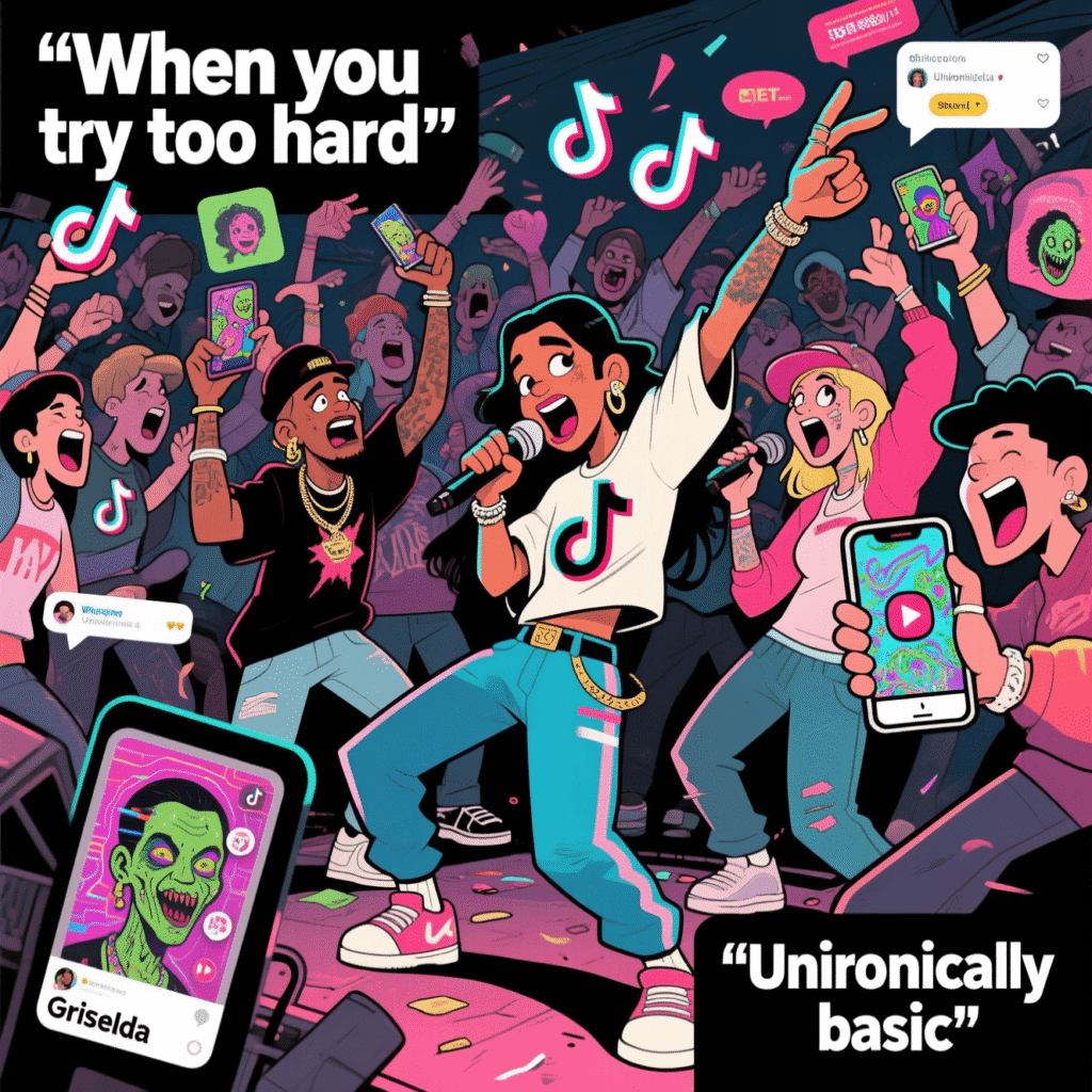 Satirical image of The 10 Cringiest Griselda TikTok Tributes