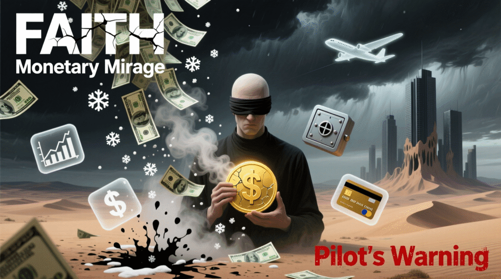 Satirical illustration of fake money drop from Fed helicopter with man catching flyers in net — The Daily Dope